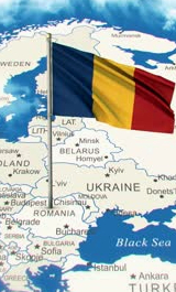 Romania on the map
